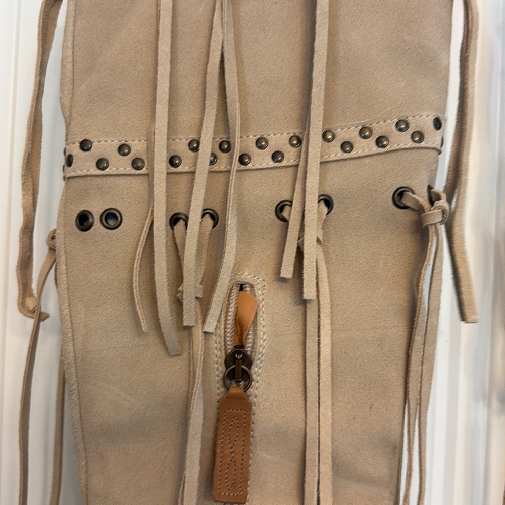 Dingo (witchy woman)Tan Suede Fringe over the knee Boots sz 9 - Picture 4 of 8